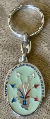 Rare Porte-clés, Key ring  Armée de l'Air Information Corse Bastia Ajaccio - Photo 1/2