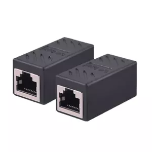 Conector extensor de cable de red Ethernet Cat7/Cat6 acoplador en línea RJ45 2 un. - Imagen 1 de 3