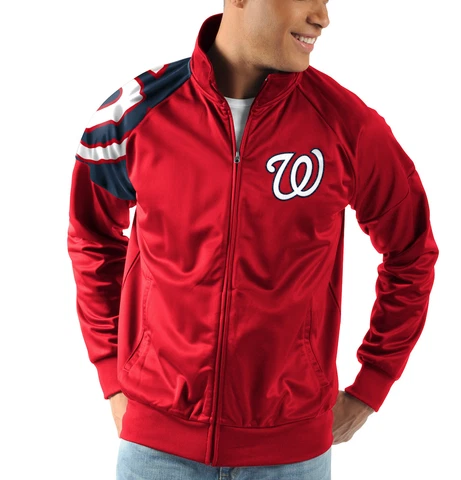 Washington Nationals G-III Sports INTERCEPTION Full-Zip MLB Track Jacket Cover