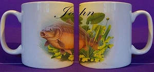 Bursting Carp in lillies personalised Mug - Picture 1 of 1