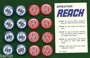 BOY SCOUT - PINBACKS Y TARJETA OPERACIÓN REACH AÑOS 70 - EXPLORER & BOY SCOUTS - Imagen 1 de 4