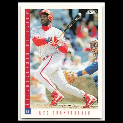 Wes Chamberlain #168 1993 Score Philadelphia Phillies Baseball Card MLB NM - Image 1 of 3