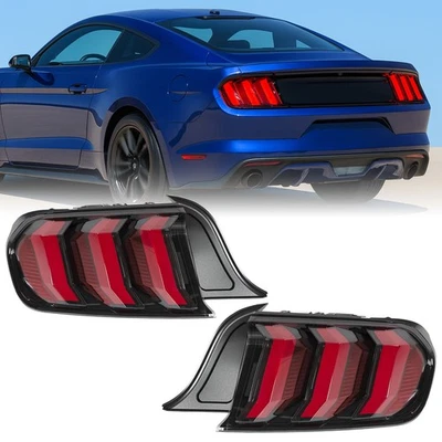 Pair LED Tail Lights Assembly For Ford Mustang 2015-2023 Rear Tail Brake Lamps Foto 1 de 4