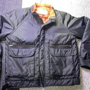 Vintage Field & Stream Windbreaker Jacket XL 90s Black Red - Picture 1 of 9