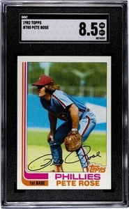 1982 Topps - Pete Rose #780 - Philadelphia Phillies - Cincinnati Reds - SGC 8,5 casi nuevo/como nuevo - Imagen 1 de 2