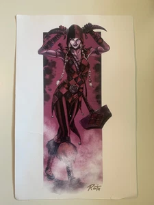 SIGNED!! Mike Rooth Print Harley Quinn - Picture 1 of 6