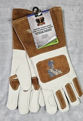 Leather Welding Gloves Men's Size Large Padded Palm 53410 Forney Signature - Image 1 of 4