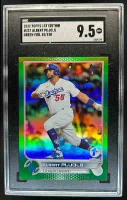 2022 Topps 1st Edition Albert Pujols Green Foil #65/150 Dodgers SGC 9.5 - Image 1 of 2