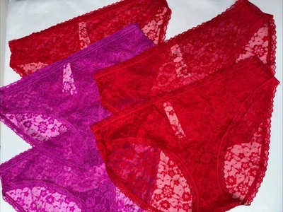 Victoria’s Secret Lote de 5 Bragas de Encaje Talla XL NUEVO CON ETIQUETAS Conjunto de Bikini Rojo y Púrpura Foto 1 de 4