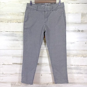 GAP Womens Black & White Geo Print SLIM CITY Stretch Ankle Pants Size 8 - Picture 1 of 7