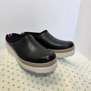 Hunter Play Clog Damen Größe US 9 Slipper Pantolette gesprenkelt grau Plateau Stollensohle  - Bild 1 von 15