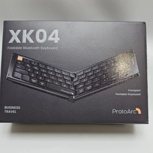 ProtoArc Tastiera Compatta Pieghevole, XK04 Tastiera Bluetooth Portatile NUOVA OPENBOX - Foto 1 di 10