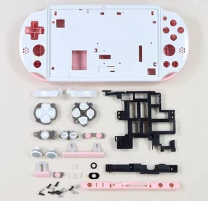 PS VITA 2000 Replacement Parts Housing Shell Front, Rear Buttons PSV Pink /White - Picture 1 of 3