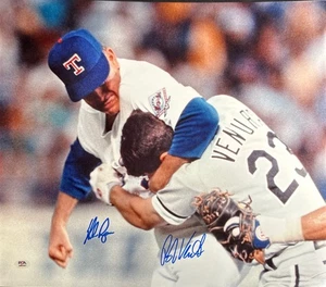 Nolan Ryan Robin Ventura Signed 16x20 The First Photo PSA AM83861 - Picture 1 of 2