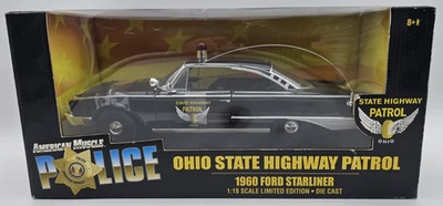 Ertl AMERICAN MUSCLE 1/18 Scale 1960 Ford Starliner OHIO STATE HIGHWAY PATROL - Image 1 of 4