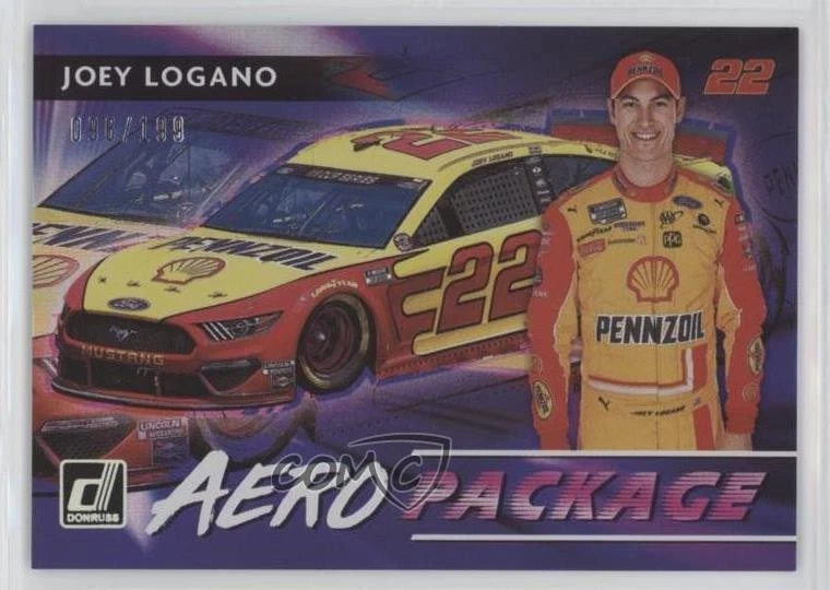 2021 Panini Donruss NASCAR Aero Package Holographic /199 Joey Logano #AERO12 - Image 1 of 2