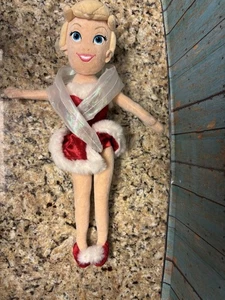 Disney Parks Fairies Christmas Tinkerbell Plush Doll 14” Pixie Hollow Rare HTF - Picture 1 of 5