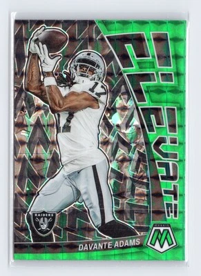 Davante Adams Las Vegas Raiders 2023 Panini Mosaic #E-DA Elevate Mosaic Green - Image 1 of 2