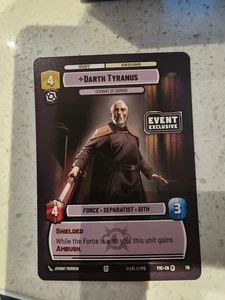 SDCC 2025 STAR WARS UNLIMITED EVENT EXCLUSIVE DARTH TYRANUS PROMO CARD - Bild 1 von 1