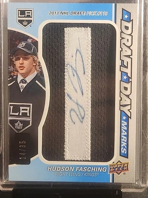 2016-17 SP Game Used Hudson Fasching Draft Day Marks Patch Auto #/35 2013 NHL... - Image 1 of 2