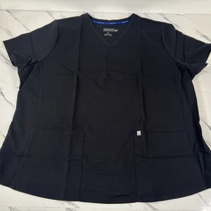 Fabletics Scrub Top V-Neck Black Size 3X - Picture 1 of 10