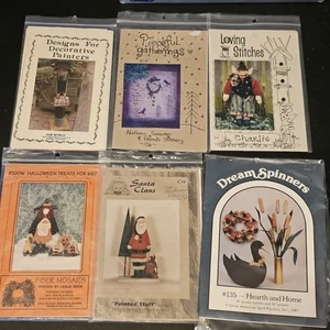 Vintage Estate Lot Of 6 Folk Art Tole Painting Instruction Pattern Craft Books - Picture 1 of 8