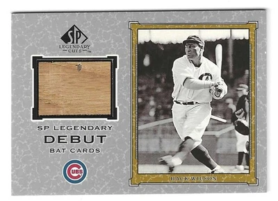 HACK WILSON 2001 UD SP LEGENDARY CUTS DEBUT GAME USED BAT SP CHICAGO CUBS - Image 1 of 2