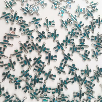 Paua Muschel Verbinder als Schmuckzwischenteil Schmuckzubehör Menschfigur 50 St. - Bild 1 von 3