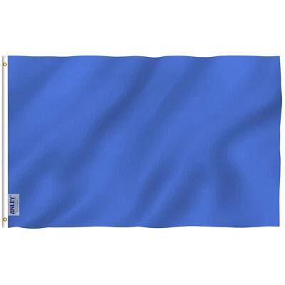 Bandera azul macizo Anley Fly Breeze 3x5 pies - Banderas azules reales lisas Foto 1 de 4