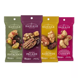 Sahale Snacks Glazed Mix Nut Blend Variety Pack Grab & Go Bags 12 Total Packs - Picture 1 of 6