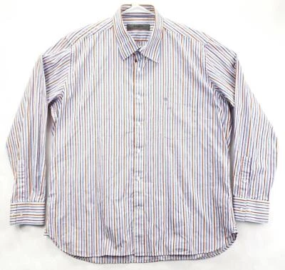 Givenchy Shirt Mens XL Blue White Striped Cotton Pocket Classic Button-Up - Image 1 of 4