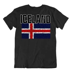 T-shirt bandiera Islanda moda paese souvenir regalo maglietta logo orgoglio - Foto 1 di 8