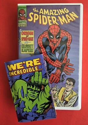 Amazing Spiderman VHS Clamshell Origin Kilowatt Kaper Marvel Classic Videos 1998 - Image 1 of 4