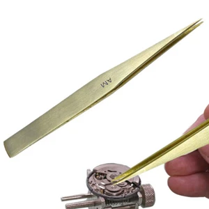 Herramientas electrónicas de reparación de relojes multipropósito antimagnéticos pinzas de latón - Imagen 1 de 5