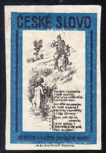 Czech early Prague "Ceske-Slovo" Newspaper nude poster label