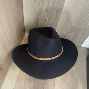 100% wool made in usa cowboy hat crushable black creek Water Resistant XL (23”) - Picture 1 of 11