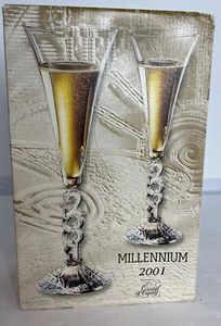 CRISTAL D ARQUES MILLENNIUM 2001 SEKTGLÄSER MIT STIEL NEU IM KARTON Made in France. - Bild 1 von 5