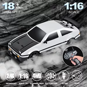 1/16 RC Car 18Km/h 4WD Remote Control Drift Car 2.4G with LED Lights Spray S4D4 - Picture 1 of 8