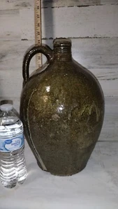 Primitive Antique Stoneware Glazed Jug Western NC Pottery 19th C @ Late 1800s - Picture 1 of 21