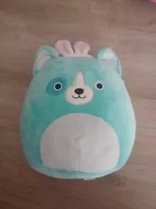 Squishmallows Donnie the Teal perro de Pascua felpa azul aguamarina orejas de conejo 8x12 - Imagen 1 de 5