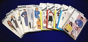 Vintage Women's Misses' UNCUT Sewing Patterns Sizes 8-10-12-14  FREE SHIPPING! - Picture 1 of 37