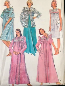 Vtg UC Simplicity 7643 Sew Pattern Short Long Nightgown Robe Summer Bed Jacket - Picture 1 of 4