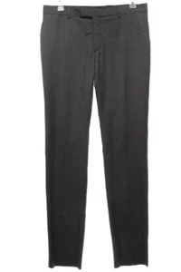 Neu Hardy Amies Microbox Karo schmal unsaum elegante schwarze Herrenhose Größe 36W? - Bild 1 von 4