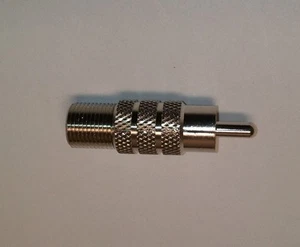10pcs F Type Coaxial Coax Jack Female to RCA Plug Male Adapter connector TV - Picture 1 of 2