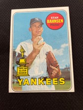 STAN BAHNSEN ROOKIE 1969 TOPPS NEW YORK YANKEES RC BASEBALL CARD