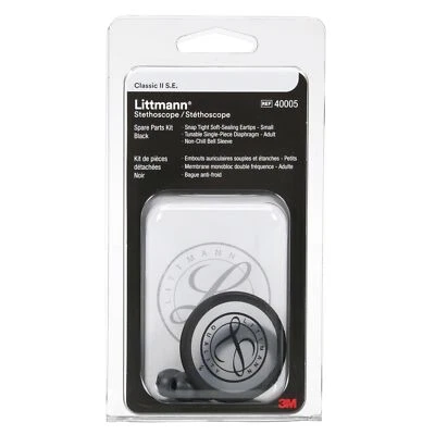 3M™ Littmann® Stethoscope Spare Parts Kit, Classic II S.E., Black, 40 - Image 1 of 3
