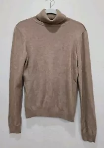 Suéter Lauren Ralph Lauren petite m cuello alto mezcla seda marrón claro - Imagen 1 de 10