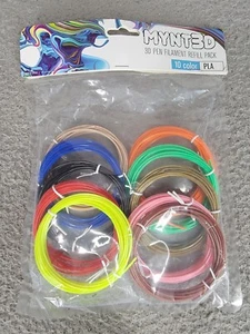 PLA 3D Printer Pen Filament Refill Pack (10 Color, 1.75mm - Picture 1 of 2