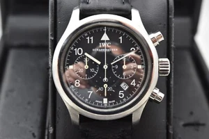 IWC Fleiger Chronograph 3741 with IWC buckle and box, excellent - Picture 1 of 12