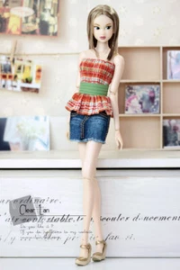Clear Lan jeans mini skirt for Momoko dolls - Imagen 1 de 4